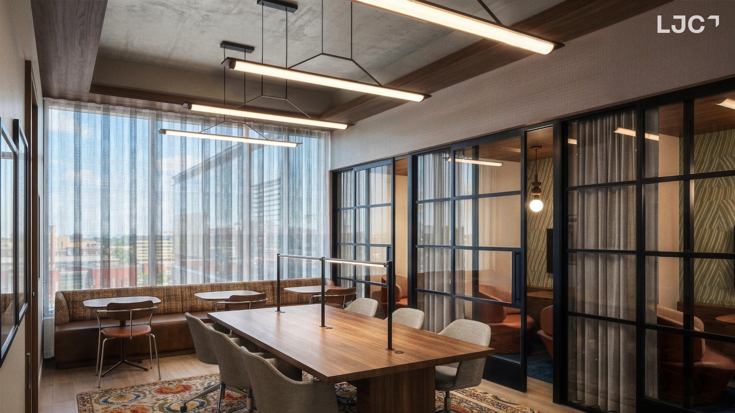 Coworking space and study rooms at Chapter Ann Arbor