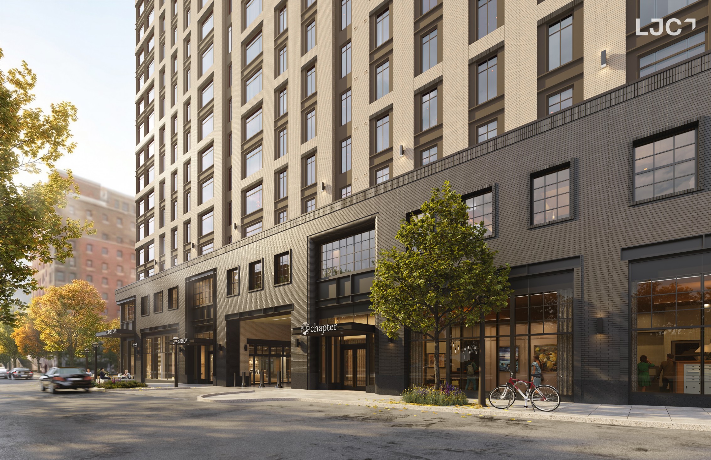 Ground level view of Chapter Ann Arbor