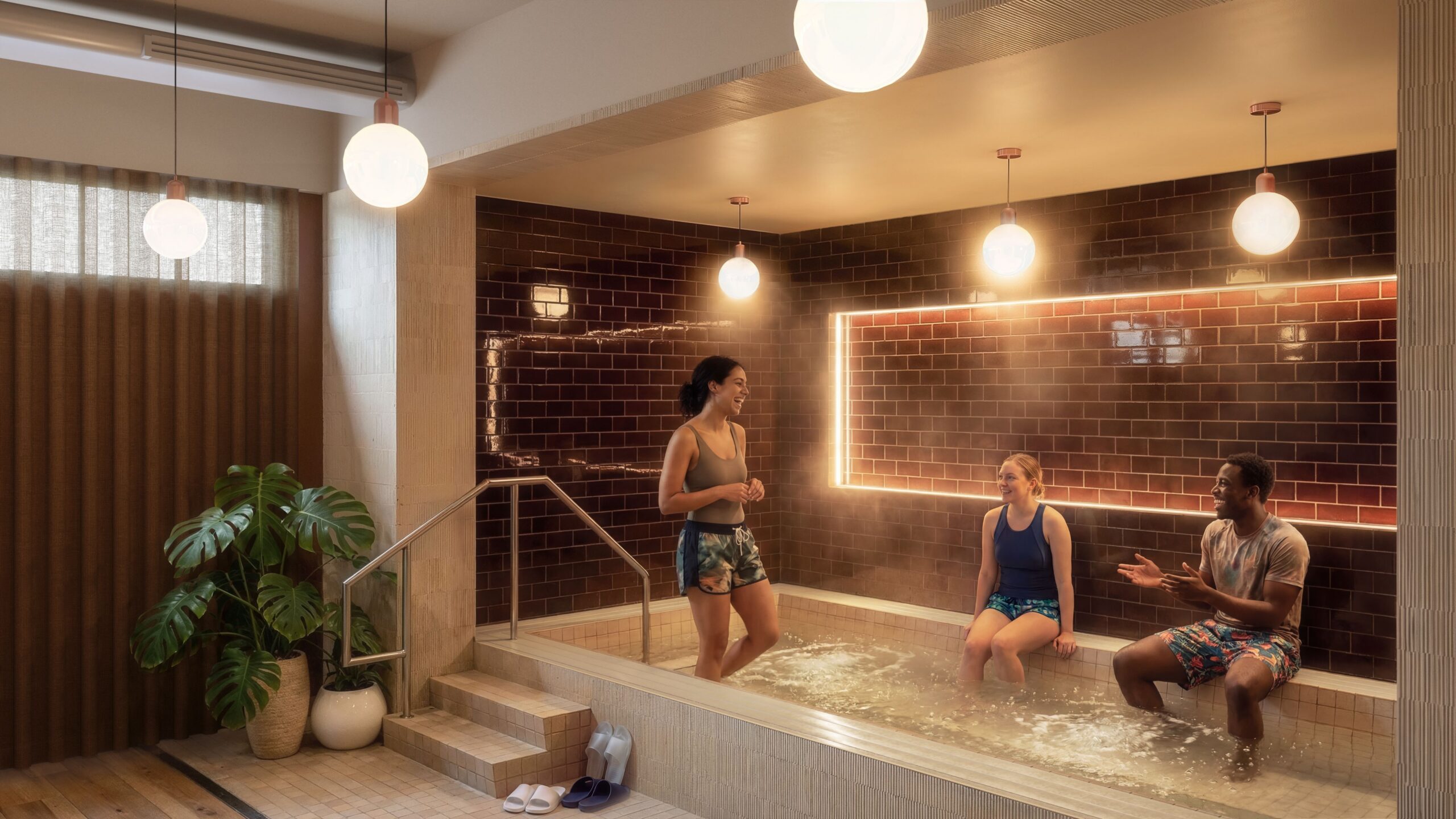 indoor communal thermal soaking pool scaled