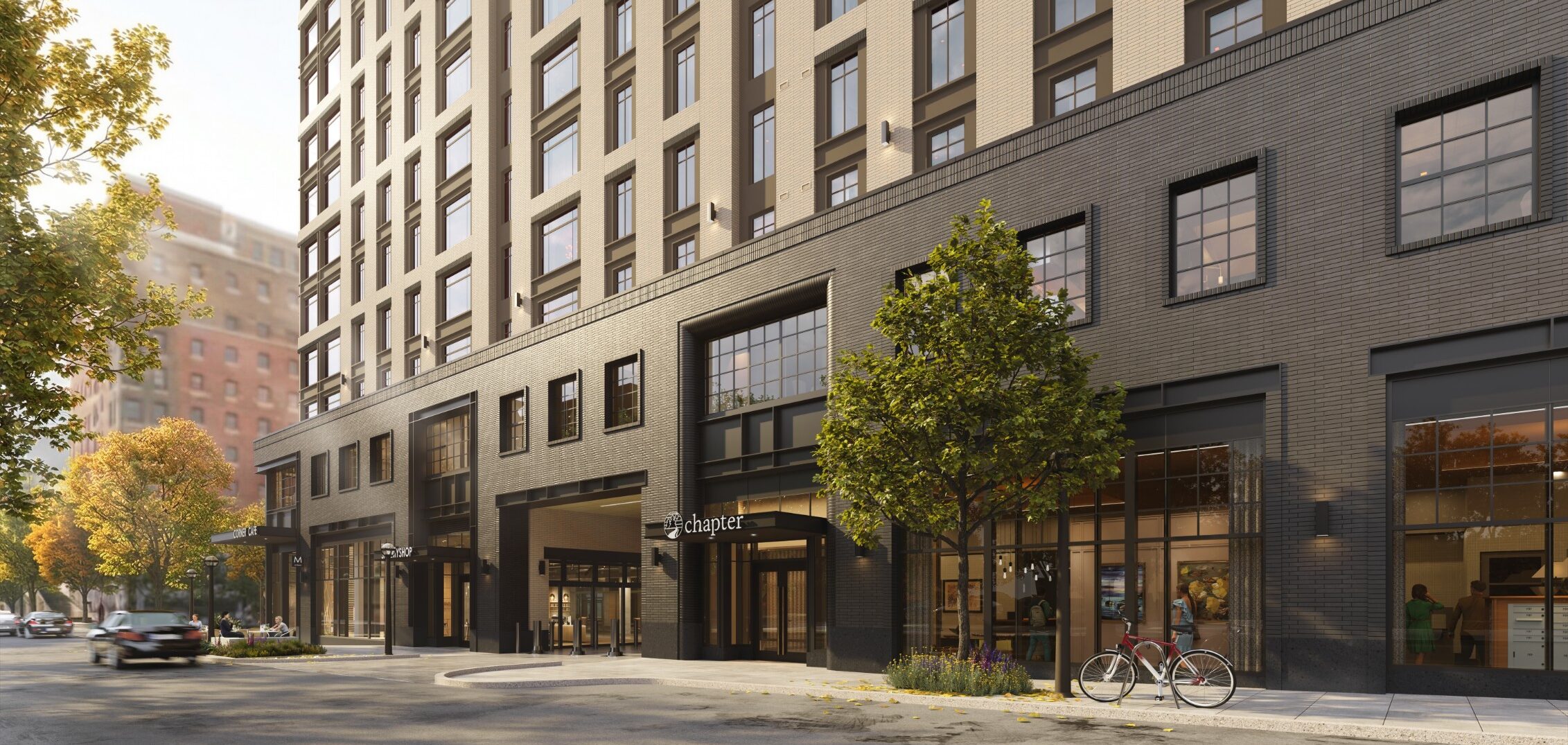 Ground level view of Chapter Ann Arbor